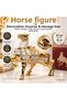 Luxury Alloy Metal Decorative Ashtray with Horse Figure Lid and Jewelry Storage Box Metal Trinket Box 25 X 20 cm