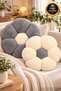 Premium Double Daisy Pillow Set – High-Quality Plush Fabric, 2-Piece Decorative Throw Pillows with Beaded Silicone Filling - 2