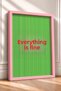 Tutto Bene Written Striped Typography Framed Painting Italy Poster Living Room Kitchen Wall Decor Itn032 - 2