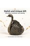Luxury Alloy Metal Swan Figured Lid Decorative Ashtray Jewelry Storage Box Metal Trinket 15 X 13 Cm. - 2