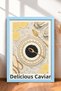 Caviale Delizioso Caviar Plate Framed Painting Italy Poster Living Room Kitchen Wall Decor Itn056