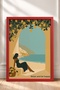 Rilassati E Basta Written Beachside Woman Framed Painting Italy Poster Wall Decor Itn029 - 3