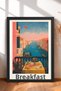 Colazione Breakfast at Sunset Framed Painting Italy Poster Wall Decor Itn027