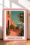 Casa Dolce Casa Written Sea Terrace Framed Painting Italy Poster Living Room Kitchen Wall Decor Itn045