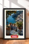 Italy Written Tile Flowerpot Terrace Framed Painting Italy Poster Living Room Kitchen Wall Decor Itn072