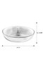 Aria - Set of 2 Glass Salad Bowls 20 cm Striped Transparent Glass Deep Serving and Presentation Bowl Set - 3