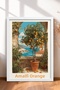 Arancia Di Amalfi Orange Tree in Pot Framed Painting Italy Poster Wall Decor Itn070