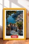 Italy Written Tile Flowerpot Terrace Framed Painting Italy Poster Living Room Kitchen Wall Decor Itn072