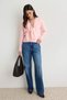 Pink Soft Textured Shawl Detailed V-Neck Knitwear Cardigan Twoaw27Hi00038 - 3