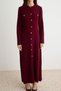 Bordo Astarsız Düz Triko Tesettür Elbise TCTAW26EB00009 - 4