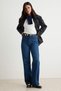 Dark Blue High Waist Jeans Twoaw27Je00211 - 4