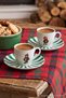 Set of 2 Teddy Patterned Coffee Cups Green 90 Cc Tphaw27Kfc00014 - 2