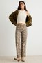 Çok Renkli Çiçek Desenli Yüksek Bel Wide Leg Jeans TWOAW27JE00284 - 4