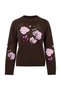 Brown Floral Pattern Thick Knitwear Sweater Twoaw27Kz00271