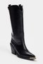 Black Galvanized 8 cm Block Heeled Western Women's Boots Takaw27Cz00021 - 2