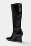 Black 8.5 cm Pointed Toe Women's Wedge Heeled Boots Takaw27Cz00027 - 5