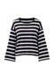 Brown-Baby Blue Crew Neck Oversize Knitwear Sweater Twoaw27Kz00343