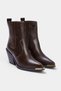 Dark Brown Galvanized 7.5 cm Women's Block Heeled Cowboy Boots Takaw27Bo00021