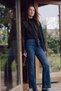 More Sustainable Premium Koyu Mavi Orta Esnek Yüksek Bel Flare Jeans TWOAW27JE00205 - 2
