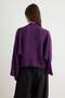 Purple Wide Fit Spanish Sleeve Crop Knitwear Sweater Twoaw23Kz01838 - 2
