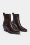 Dark Brown Galvanized 7.5 cm Women's Block Heeled Cowboy Boots Takaw27Bo00021 - 2