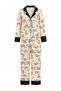 Ecru Tiger Patterned Knitted Pajama Set Thmaw27Pt00290