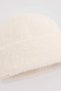 Cream Soft Textured Women's Beret Takaw27Br00001 - 2