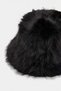 Black Faux Fur Women's Hat Takaw27Sp00001 - 2