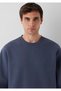 Crew Neck Navy Blue Basic Sweatshirt 0S10276-70759 - 6