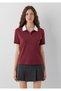 Logo Printed Claret Red T-Shirt Regular Fit / Normal Cut 1614193-85633 - 3