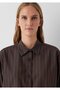 Striped Brown Shirt Oversize / Wide Cut 1220417-90777 - 6