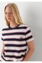 Logo Printed Navy Blue T-Shirt Regular Fit / Normal Cut 1614194-91658