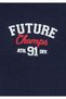 Hooded Navy Blue Sweatshirt 6S10183-84371 - 5