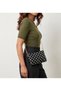 Women's Black/White Polka Dot Chain Strap Clutch Bag - 4
