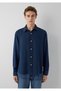 Navy Blue Lyocell Shirt Regular Fit / Normal Cut 0212086-85481 - 3