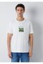 Printed Ecru T-Shirt Regular Fit / Normal Cut 0613517-70057 - 3