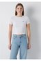Logo Printed Gray Crop T-Shirt Crop / Short Cut 1613848-85438 - 3