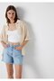 Transparent Beige Shirt with Hole Detail Loose Fit / Relaxed Fit 1614246-70072 - 2