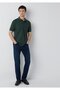 Black Green Polo T-Shirt Regular Fit / Normal Cut 0613534-71602 - 4