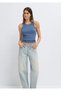 Halter Neck Tank Top Fitted / Body-Fitting Cut 1613912-70736