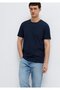 Navy Blue Basic T-Shirt Slim Fit / Narrow Cut 0613437-70490 - 2