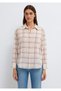 Red Checkered Ecru Shirt Oversize / Wide Cut 1211543-83711 - 3
