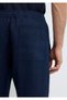 Navy Blue Linen Trousers 0010577-80872 - 7