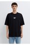 Me Printed Black T-Shirt Oversize / Wide Cut 0613377-900 - 3