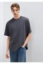 Anthracite Basic T-Shirt Relaxed Fit / Comfortable Cut 0613332-85309 - 2