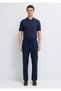 Navy Blue Linen Trousers 0010577-80872 - 3