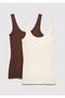 2-Pack Women's Basic Athlete T-Shirt Fitted / Body-Fitting Cut 1611367-87736