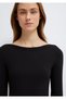 Long Sleeve Black Basic T-Shirt Slim Fit / Slim Fit 1613622-900 - 6