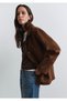 Faux Suede Brown Blazer 1110831-87736 - 3