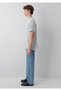 Pocket Detailed Gray Basic T-Shirt Loose Fit / Relaxed Fit 066248-70075 - 4